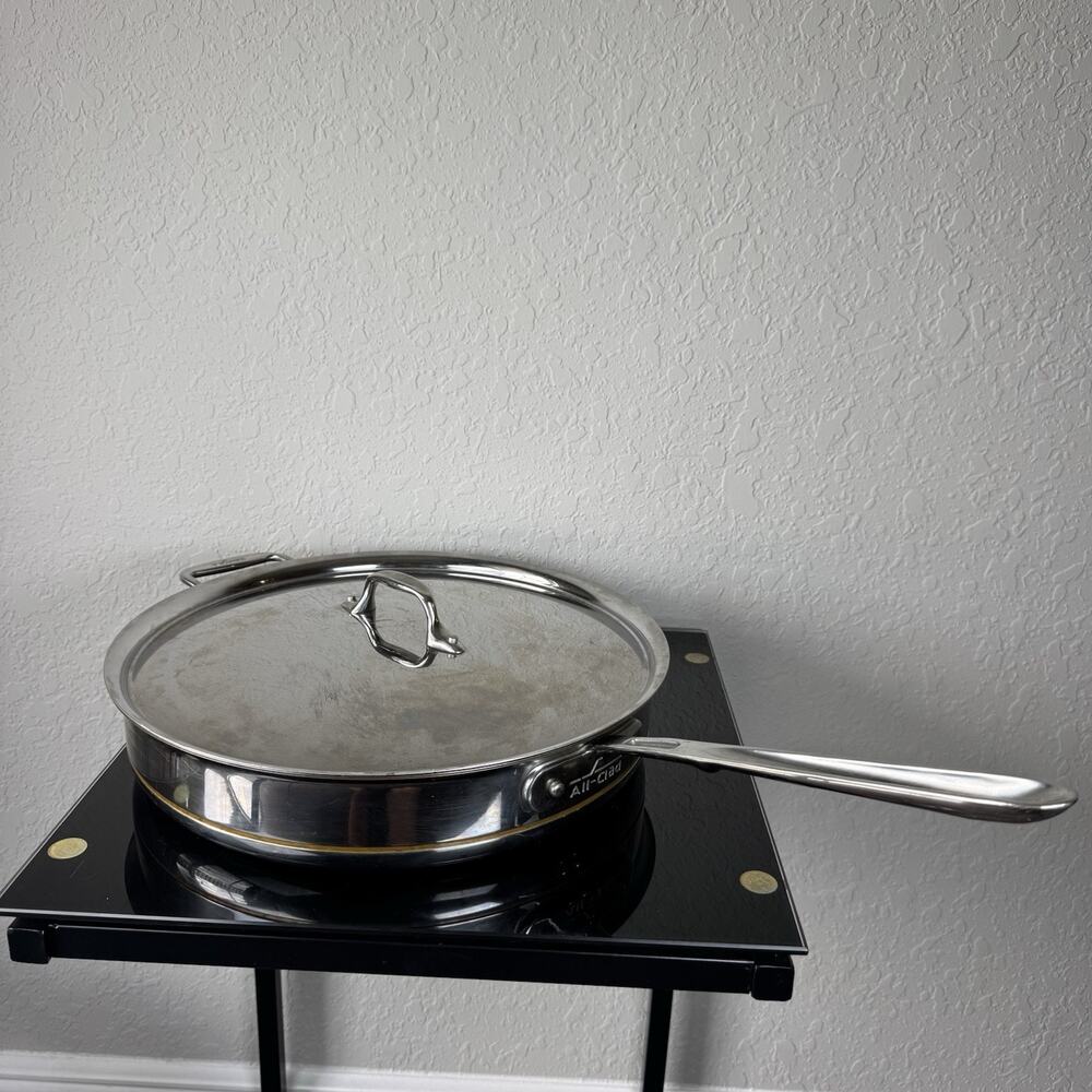 All-Clad 6-quart Qt Copper Core Sauté Pan with Lid Pre Owned